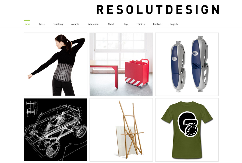 Resolut Design Home page
